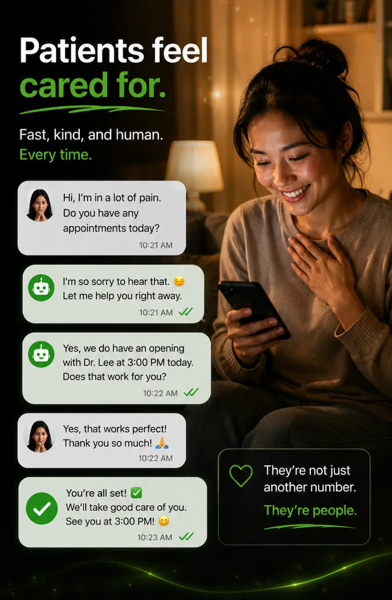 Messenger Reply at Dentist