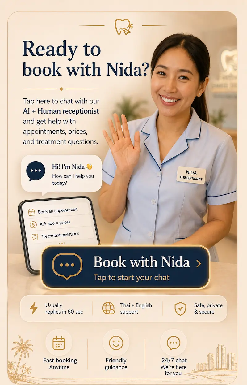 Book with Nida at Pattaya Smile Dental