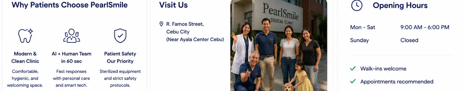 PearlSmile opening hours and visit information